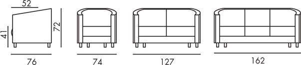 Dimesions canapé Neology GRECO