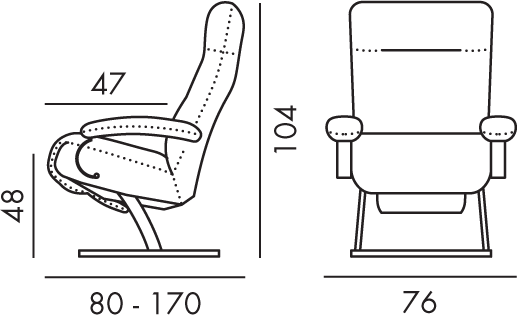 Dimensions fauteuil relax QUASAR